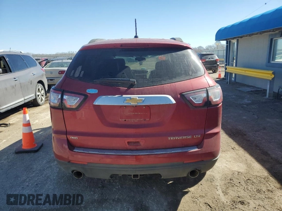 2013 Chevrolet Traverse LTZ z VIN 1GNKVLKD0DJ101204, wystawiony jako Copart lot #46361955 z przebiegiem 187 287 mil mil oraz Szkoda całkowita • Salvage title. Historia ofert i sprzedaży dostępna na DreamBid. Obrazek 6.