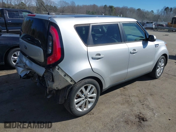2018 Kia Soul + with VIN KNDJP3A59J7607163, listed as a IAAI auction lot 41689882 with 39,451 mi miles. Bid and sale history available at carsss.com. Image 4.