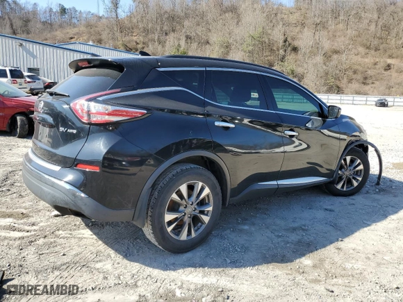 2017 Nissan Murano SL with VIN 5N1AZ2MH9HN159938, listed as a Copart auction lot 45970445 with 106,227 mi miles and Salvage Title. Bid and sale history available at carsss.com. Image 3.