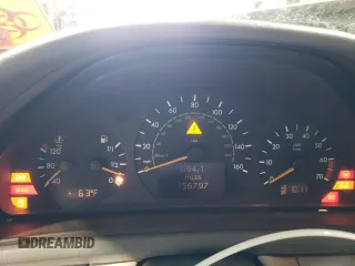 2000 Mercedes-Benz CLK 320/430 with VIN WDBLJ65G4YF123097, listed as a Copart auction lot 46896465 with 156,797 mi miles and Salvage Title. Bid and sale history available at DreamBid. Image 9.