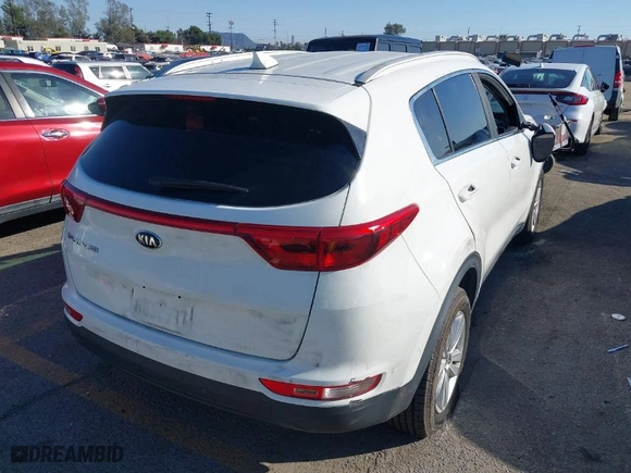 2017 Kia Sportage LX with VIN KNDPM3AC5H7262807, listed as a IAAI auction lot 41636243 with 54,478 mi miles. Bid and sale history available at carsss.com. Image 4.