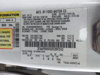 2013 Ford Fusion SE with VIN 3FA6P0HR4DR289243, listed as a IAAI auction lot 42361387 with 210,410 mi miles and . Bid and sale history available at DreamBid. Image 9.