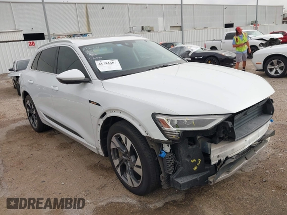 2022 Audi e-tron Premium Plus with VIN WA1LAAGE6NB033284, listed as a IAAI auction lot 41784457 with 30,964 mi miles and . Bid and sale history available at DreamBid. Image 1.