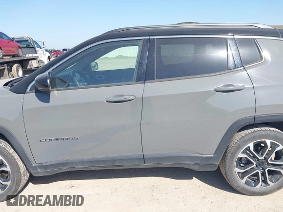 2023 Jeep Compass Limited with VIN 3C4NJDCN7PT569166, listed as a IAAI auction lot 42018154 with 40,751 mi miles and . Bid and sale history available at carsss.com. Image 14.
