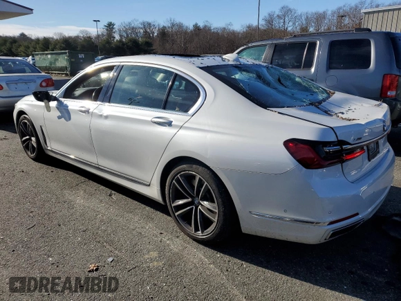 2021 BMW 7 Series 750i xDrive with VIN WBA7U2C01MCF48782, listed as a Copart auction lot 81428793 with 22,735 mi miles. Bid and sale history available at carsss.com. Image 2.