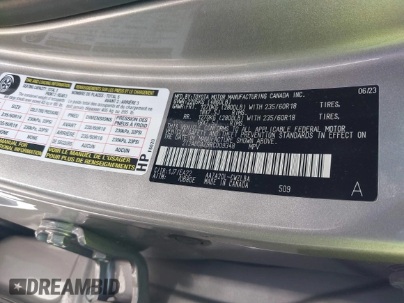 2024 Lexus NX 250 с VIN 2T2ADCAZ9RC009348, выставлен на аукционе IAAI как лот 42158309 с пробегом 16 583 миль миль и . История ставок и продаж доступна на DreamBid. Изображение 9.