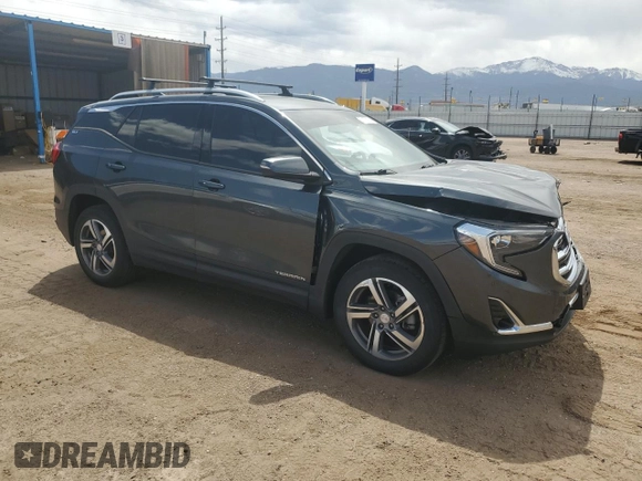 2020 GMC Terrain SLT with VIN 3GKALVEV0LL192836, listed as a Copart auction lot 57177325 with 59,695 mi miles and Salvage title. Bid and sale history available at DreamBid. Image 4.