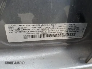 2009 Volkswagen Jetta S с VIN 3VWJZ71K59M176410, выставлен на аукционе Copart как лот 71442444 с пробегом 96 298 миль миль и Списание • Salvage title. История ставок и продаж доступна на DreamBid. Изображение 12.