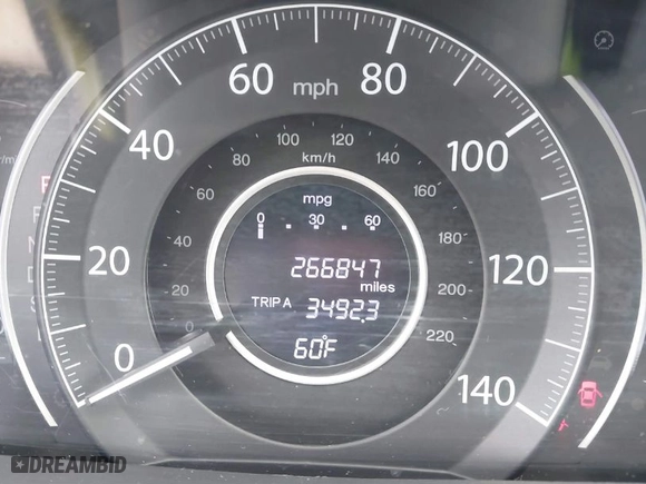 2015 Honda CR-V LX with VIN 3CZRM3H32FG702573, listed as a IAAI auction lot 41824116 with 266,847 mi miles. Bid and sale history available at carsss.com. Image 15.