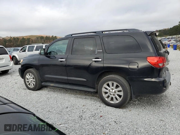 2008 Toyota Sequoia Platinum with VIN 5TDZY67A28S014055, listed as a Copart auction lot 81816774 with 268,293 mi miles and Salvage Title. Bid and sale history available at carsss.com. Image 2.