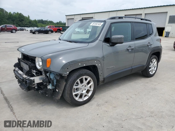 2020 Jeep Renegade Latitude with VIN ZACNJABB9LPL76621, listed as a Copart auction lot 59184145 with 27,827 mi miles and Clean title. Bid and sale history available at DreamBid. Image 1.