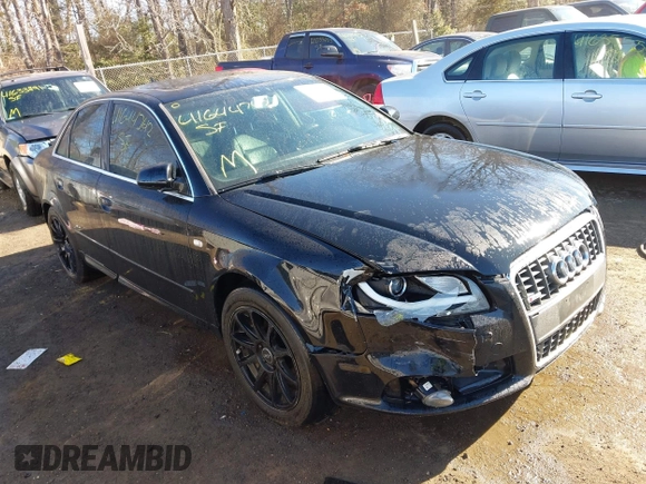 2008 Audi A4 2.0T with VIN WAUDF78EX8A022339, listed as a IAAI auction lot 41644742 with 231,242 mi miles. Bid and sale history available at carsss.com. Image 1.