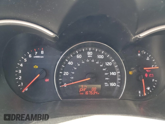 2014 Kia Sorento LX with VIN 5XYKTCA68EG532313, listed as a Copart auction lot 49613145 with 167,534 mi miles and Clean Title. Bid and sale history available at DreamBid. Image 9.