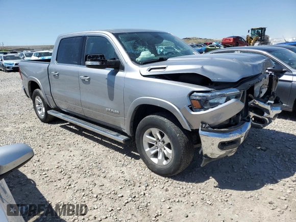 2020 Ram 1500 Laramie with VIN 1C6SRFJT8LN326685, listed as a Copart auction lot 54563825 with 21,246 mi miles and Salvage title. Bid and sale history available at DreamBid. Image 4.