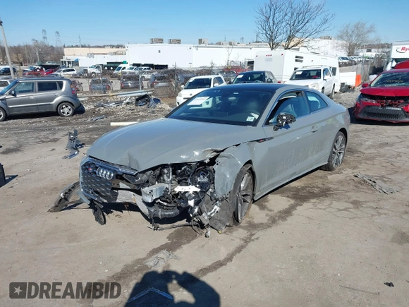 2022 Audi S5 Coupe Premium Plus with VIN WAUP4AF57NA010003, listed as a IAAI auction lot 41579995 with Not Provided miles. Bid and sale history available at carsss.com. Image 6.