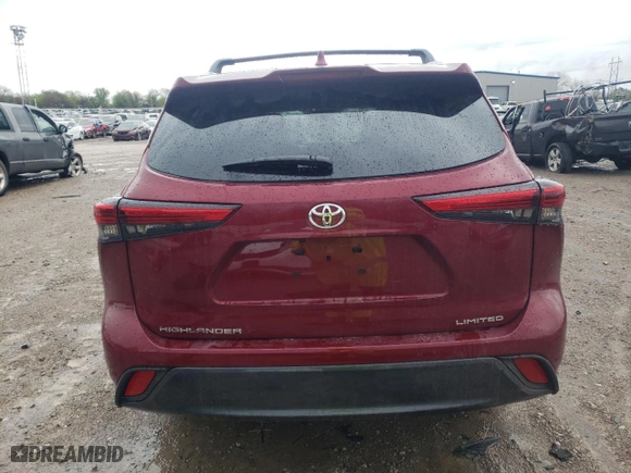 2023 Toyota Highlander L with VIN 5TDKDRAH8PS045684, listed as a Copart auction lot 51069795 with 8,138 mi miles and Salvage Title. Bid and sale history available at carsss.com. Image 6.