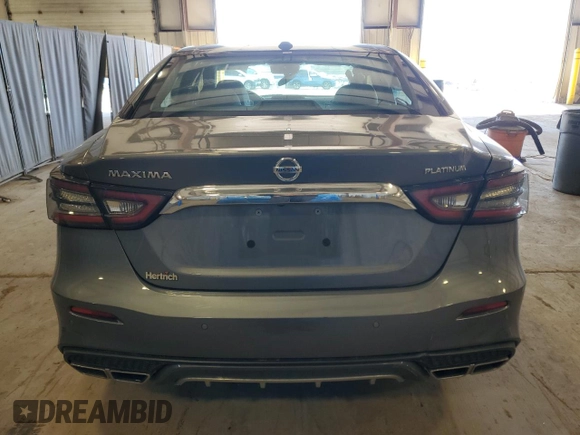 2020 Nissan Maxima Platinum with VIN 1N4AA6FV4LC385580, listed as a Copart auction lot 50486355 with 49,450 mi miles and Salvage Title. Bid and sale history available at DreamBid. Image 6.