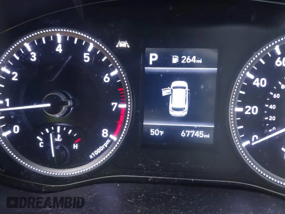 2019 Hyundai Santa Fe SE with VIN 5NMS23AD8KH008680, listed as a IAAI auction lot 42023218 with 67,745 mi miles and . Bid and sale history available at DreamBid. Image 15.
