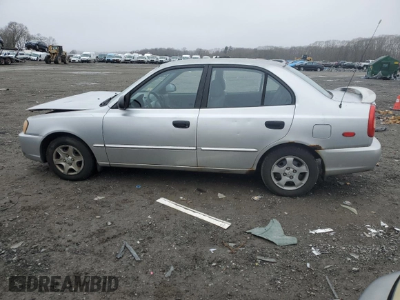 2002 Hyundai Accent GL with VIN KMHCG45C02U319604, listed as a Copart auction lot 47602165 with 177,913 mi miles and Clean Title. Bid and sale history available at carsss.com. Image 2.