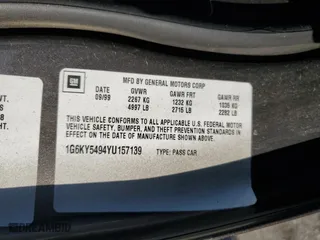 2000 Cadillac Seville Touring STS with VIN 1G6KY5494YU157139, listed as a Copart auction lot 51551135 with 85,288 mi miles and Clean Title. Bid and sale history available at carsss.com. Image 12.