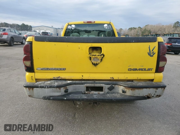 2004 Chevrolet Silverado 1500 Work Truck with VIN 1GCEC19V34E353391, listed as a Copart auction lot 48050385 with 296,421 mi miles and Salvage Title. Bid and sale history available at carsss.com. Image 6.