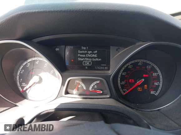2014 Ford Focus ST with VIN 1FADP3L97EL199309, listed as a IAAI auction lot 41969919 with 174,344 mi miles and . Bid and sale history available at carsss.com. Image 16.