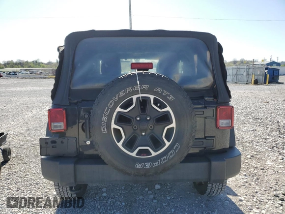 2014 Jeep Wrangler Sport with VIN 1C4AJWAG5EL192554, listed as a Copart auction lot 52501535 with 117,038 mi miles and Salvage Title. Bid and sale history available at carsss.com. Image 6.