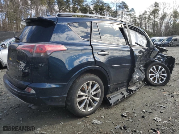 2017 Toyota RAV4 Limited with VIN 2T3DFREV9HW568683, listed as a Copart auction lot 48050685 with 0 mi miles and Salvage Title. Bid and sale history available at carsss.com. Image 3.