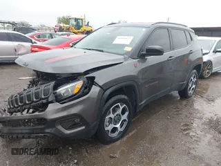 2022 Jeep Compass Trailhawk with VIN 3C4NJDDBXNT206118, listed as a IAAI auction lot 41945077 with 7,785 mi miles and . Bid and sale history available at DreamBid. Image 18.