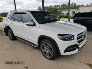 2022 Mercedes-Benz GLS 450 with VIN 4JGFF5KEXNA801997, listed as a Copart auction lot 57117054 with 11,621 mi miles and . Bid and sale history available at DreamBid. Image 4.