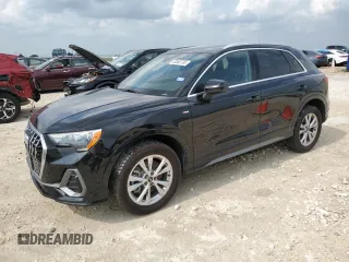 2022 Audi Q3 S line Premium with VIN WA1DECF34N1114679, listed as a Copart auction lot 53860795 with 34,752 mi miles and Salvage title. Bid and sale history available at DreamBid. Image 1.