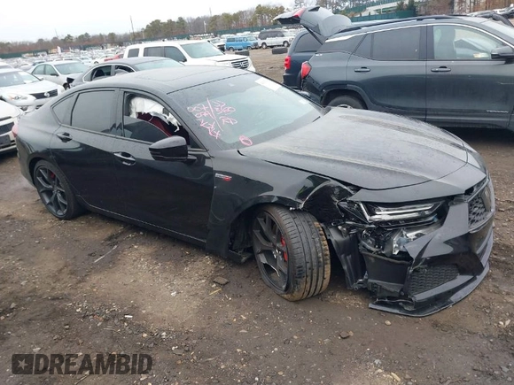 2023 Acura TLX Type S with VIN 19UUB7F97PA004000, listed as a IAAI auction lot 41313294 with 12,000 mi miles and . Bid and sale history available at DreamBid. Image 1.