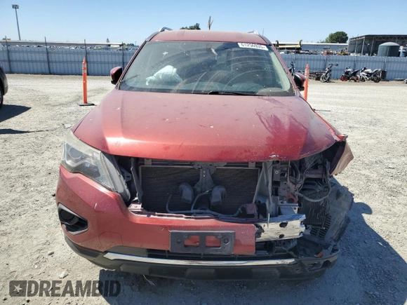 2017 Nissan Pathfinder Platinum with VIN 5N1DR2MM5HC907722, listed as a Copart auction lot 61256935 with 155,020 mi miles and Salvage title. Bid and sale history available at DreamBid. Image 5.