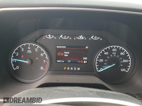 2021 Ford F-150 XL with VIN 1FTEX1CB5MKE66151, listed as a Copart auction lot 50883995 with 55,607 mi miles and Salvage title. Bid and sale history available at DreamBid. Image 9.