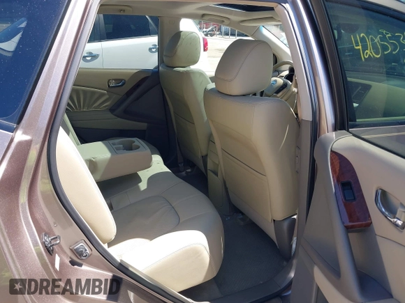 2009 Nissan Murano S with VIN JN8AZ18W19W125600, listed as a IAAI auction lot 42055358 with 66,165 mi miles and . Bid and sale history available at carsss.com. Image 8.