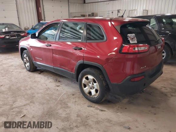 2015 Jeep Cherokee Sport with VIN 1C4PJMAB1FW708816, listed as a IAAI auction lot 41699755 with 182,507 mi miles. Bid and sale history available at carsss.com. Image 3.