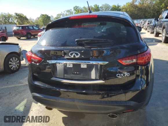 2017 Infiniti QX70 with VIN JN8CS1MU3HM142135, listed as a Copart auction lot 48859215 with 127,990 mi miles and Clean title. Bid and sale history available at DreamBid. Image 6.