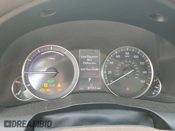 2016 Lexus ES 300h with VIN JTHBW1GG5G2103282, listed as a Copart auction lot 58801825 with 81,917 mi miles and Salvage title. Bid and sale history available at DreamBid. Image 9.