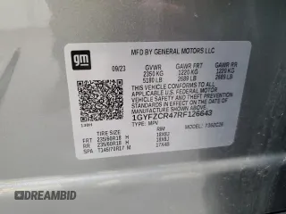2024 Cadillac XT4 FWD Premium Luxury with VIN 1GYFZCR47RF126643, listed as a Copart auction lot 55529655 with 24,583 mi miles and Clean title. Bid and sale history available at DreamBid. Image 13.
