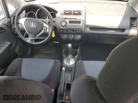 2008 Honda Fit Sport with VIN JHMGD38618S037263, listed as a Copart auction lot 66802634 with 42,487 mi miles and Salvage Title. Bid and sale history available at carsss.com. Image 8.