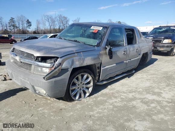 2002 Chevrolet Avalanche with VIN 3GNEC13T22G110904, listed as a Copart auction lot 88650325 with 0 mi miles and Salvage Title. Bid and sale history available at carsss.com. Image 1.