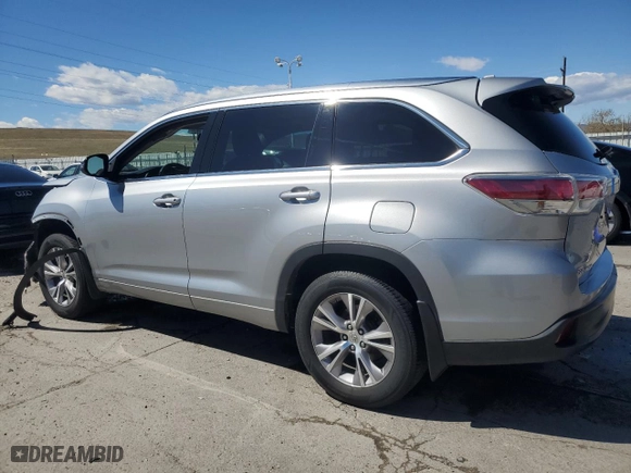 2014 Toyota Highlander XLE with VIN 5TDJKRFH8ES029640, listed as a Copart auction lot 50546655 with 87,376 mi miles and Salvage Title. Bid and sale history available at carsss.com. Image 2.