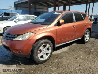 2004 Nissan Murano SL with VIN JN8AZ08T44W202789, listed as a Copart auction lot 45357555 with 167,150 mi miles and Salvage Title. Bid and sale history available at carsss.com. Image 1.