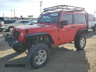 2018 Jeep Wrangler Sahara z VIN 1C4AJWBGXJL937095, wystawiony jako Copart lot #46142495 z przebiegiem 34 408 mil mil oraz Szkoda całkowita • Salvage title. Historia ofert i sprzedaży dostępna na DreamBid. Obrazek 1.