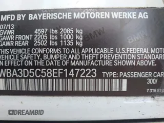 2014 BMW 3 Series 328d xDrive with VIN WBA3D5C58EF147223, listed as a IAAI auction lot 42317182 with 155,208 mi miles and . Bid and sale history available at DreamBid. Image 9.