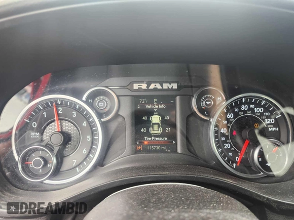 2022 Ram 1500 Big Horn z VIN 1C6RRFFG2NN326775, wystawiony jako IAAI lot #42480615 z przebiegiem 115 727 mil mil oraz . Historia ofert i sprzedaży dostępna na DreamBid. Obrazek 1.