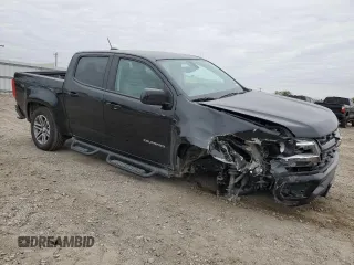 2021 Chevrolet Colorado 2WD Work Truck with VIN 1GCGSBEN3M1119864, listed as a Copart auction lot 87902535 with 56,005 mi miles and Salvage title. Bid and sale history available at DreamBid. Image 4.