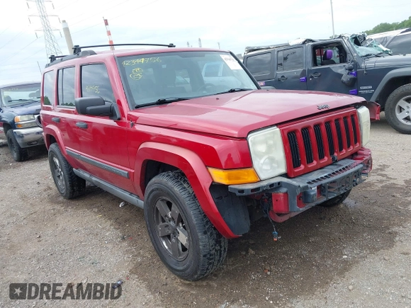 2006 Jeep Commander with VIN 1J8HG48K36C318982, listed as a IAAI auction lot 42344756 with 203,838 mi miles and . Bid and sale history available at DreamBid. Image 1.