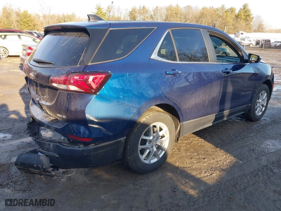 2022 Chevrolet Equinox LT with VIN 3GNAXUEV1NL299771, listed as a IAAI auction lot 41208871 with 28,728 mi miles. Bid and sale history available at carsss.com. Image 4.