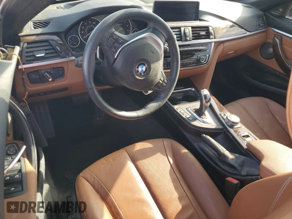 2015 BMW 4 Series 435i with VIN WBA3T3C57F5A40732, listed as a Copart auction lot 87608155 with Not Provided miles and Salvage Title. Bid and sale history available at carsss.com. Image 8.